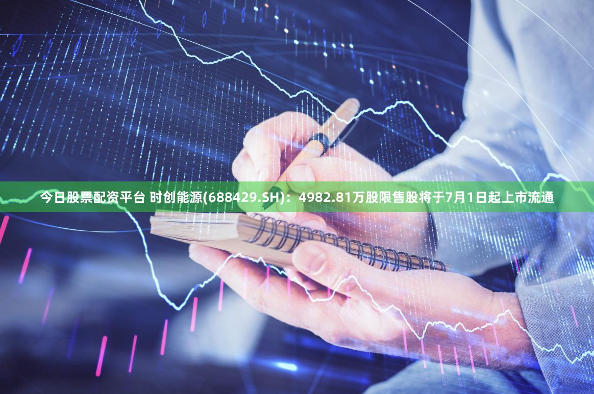 今日股票配资平台 时创能源(688429.SH)：4982.81万股限售股将于7月1日起上市流通