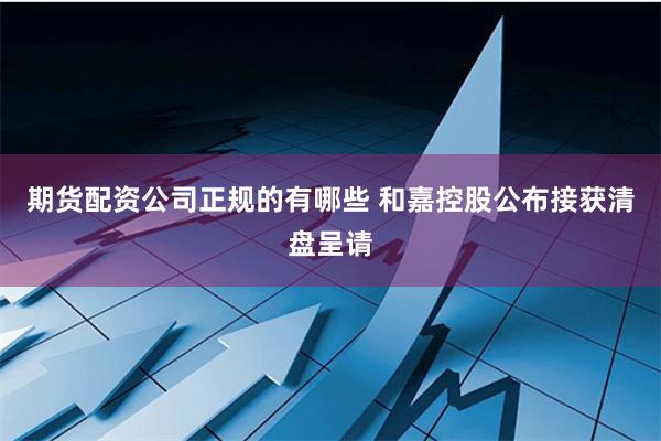 期货配资公司正规的有哪些 和嘉控股公布接获清盘呈请