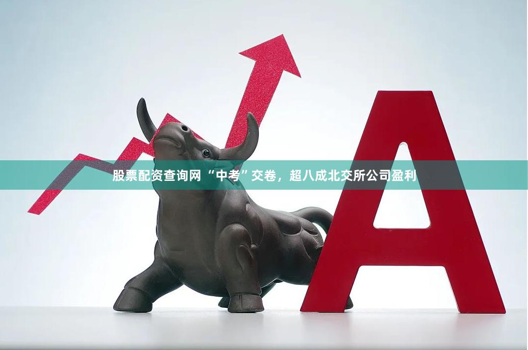 股票配资查询网 “中考”交卷，超八成北交所公司盈利