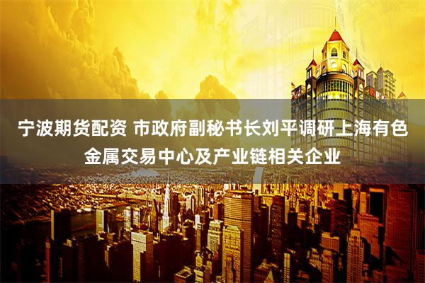 宁波期货配资 市政府副秘书长刘平调研上海有色金属交易中心及产业链相关企业